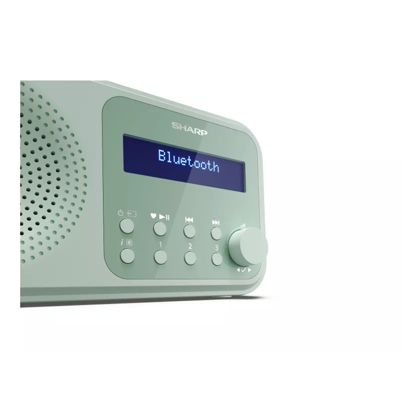 Sharp Tokyo DR-P420(GN) Portable DAB+/FM Radio, Bluetooth 5.3, Aquamarine Green