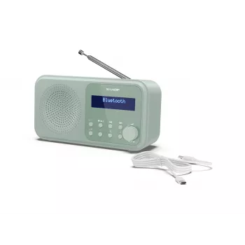 Sharp Tokyo DR-P420(GN) Portable DAB+/FM Radio, Bluetooth 5.3, Aquamarine Green