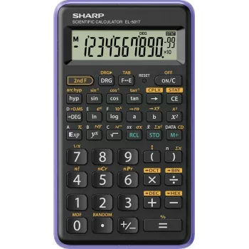 Sharp EL-501T Scientific Calculator, 10-Digit LCD, 131 Functions, Pocket, Black SH-EL501TBVL
