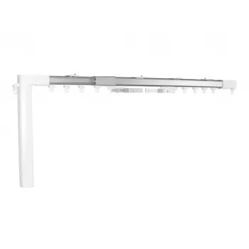 Shelly PbS·Raex Extendable Curtain Rod 2.3m - 4m, Metallic, 28mm Diameter, 10kg Load
