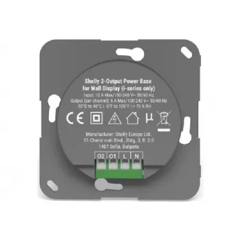 Shelly Wall Display i-Series 2-Output Power Base White