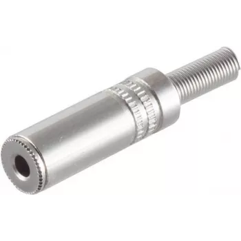shiverpeaks BASIC-S 3.5 mm Stereo Jack Coupler, Metal Housing, Solder Connection, Polybag with Euro Hole (BS51210-M)
