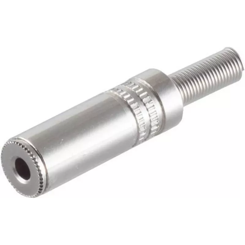 shiverpeaks BASIC-S 3.5 mm Stereo Jack Coupler, Metal Housing, Solder Connection, Polybag with Euro Hole (BS51210-M)