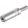 shiverpeaks BASIC-S 3.5 mm Stereo Jack Coupler, Metal Housing, Solder Connection, Polybag with Euro Hole (BS51210-M)