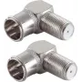 SHIVERPEAKS BASIC-S F-Quick Right-Angle Adapter Set, 2x F-Male to F-Female, 75 Ohm, Nickel-Plated BS15-300414