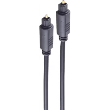 SHIVERPEAKS BASIC-S Fibre Optic Audio Cable, Toslink to Toslink, 10.0 m, 4.0 mm, Black BS69004-10