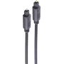 SHIVERPEAKS BASIC-S Fibre Optic Audio Cable, Toslink to Toslink, 10.0 m, 4.0 mm, Black BS69004-10