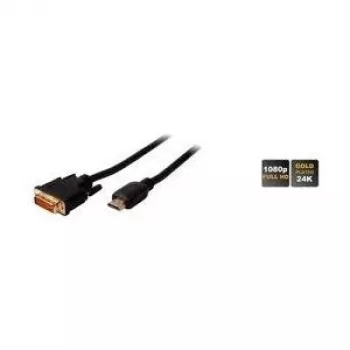 SHIVERPEAKS BASIC-S HDMI to DVI-D 24+1 Cable, 1.0 m, Gold-Plated, Black BS77480