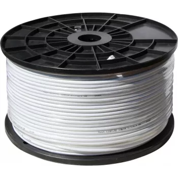 SHIVERPEAKS BASIC-S SAT Coaxial Cable 0.9/4.6, Triple Shielded, CCS, Plastic Spool, 110dB, 100m (BS81900-15)