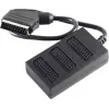 shiverpeaks BASIC-S Scart Splitter Cable, 1x Scart Male to 3x Scart Female, 0.5 m, Fully Wired, Black (BS94051)