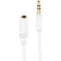SHIVERPEAKS BASIC-S Super Slim 3.5mm Stereo Audio Extension Cable, Male to Female, Gold-Plated, White, 1.5m (BS33982-W)