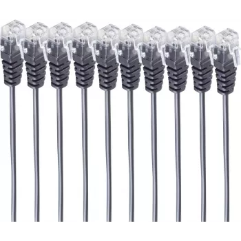 shiverpeaks BASIC-S Telephone Connection Cable RJ11 to RJ11, 2m, Black, 10-Pack (BS70084-2-SET10)