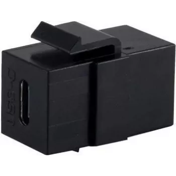 SHIVERPEAKS BASIC-S USB-C 3.1 Gen 2 Keystone Coupler, Female to Female, 10 Gbps, Black BS08-10040