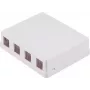 SHIVERPEAKS BS08-10117 Keystone Outlet Box, 4-Port, Surface Mount, White