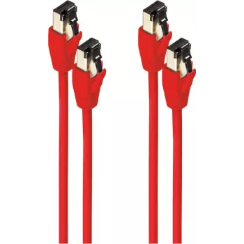 SHIVERPEAKS BS08-41064-2 Cat8.1 F/FTP Network Cable, Red, 7.5 m, 40 Gbps, RJ45, Gold-Plated Contacts