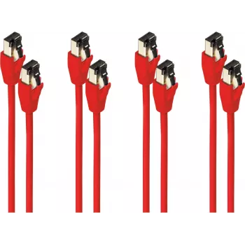 shiverpeaks BS08-41074-4 Cat8.1 F/FTP Network Cable, RJ45, Red, 10 m