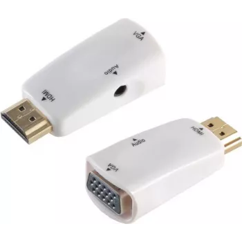 SHIVERPEAKS BS10-01001 HDMI to VGA + 3.5mm Audio Active Converter, 1080p, Black