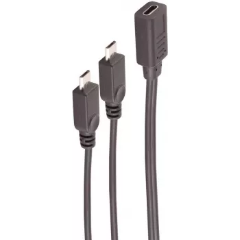 SHIVERPEAKS BS13-20021 USB-C to 2x Micro-USB B Splitter Cable 0.3m Black