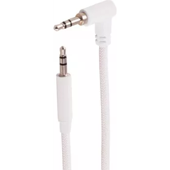 SHIVERPEAKS BS14-07126 3.5mm TRS Audio Cable, Right-Angle to Straight, White, 1.2 m