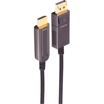 SHIVERPEAKS BS30-20485 Active Optical DisplayPort to HDMI Adapter Cable, 4K60, 30m, Black
