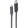 SHIVERPEAKS BS30-39105 Active Optical USB 3.2 Gen 2 Cable, USB-A to USB-C, 10 Gbps, 25 m, Black