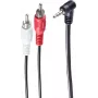 SHIVERPEAKS BS30842 Audio Cable 1.5 m 3.5mm to 2x RCA Male Black