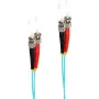 SHIVERPEAKS BS77905/3 5m ST to ST OM3 Multimode Duplex Fiber Optic Patch Cable, Aqua