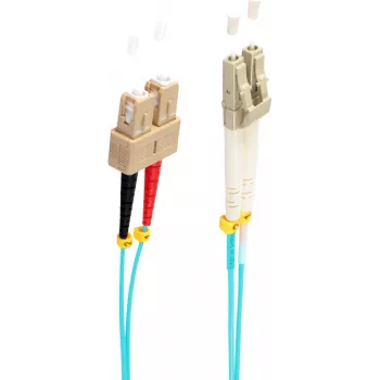 SHIVERPEAKS BS77955/3 OM3 Multimode Fiber Optic Patch Cable LC to SC Duplex 5m Aqua LSZH