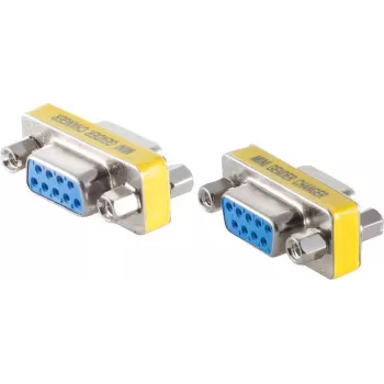 SHIVERPEAKS BS78254 9-Pin D-SUB Adapter Male to Female, Silver