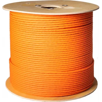 SHIVERPEAKS Cat 7 S/FTP Duplex Installation Cable, 1000 MHz, 500m, PVC Jacket, Black BS08-88035007