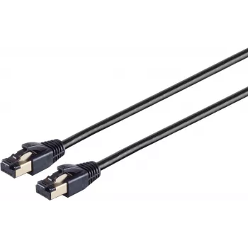SHIVERPEAKS Helos Cat 8.1 F/FTP Patch Cable, 1m, Black, 25/40GBase-T, LSZH, Gold-Plated Connectors