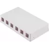 SHIVERPEAKS Keystone Surface Mount Box, 6-Port, White (BS08-10118)