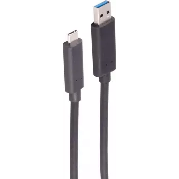SHIVERPEAKS Optical Fiber USB-A to USB-C Cable, USB 3.2 Gen 2, 10 Gbps, 50 m, Black BS30-39505