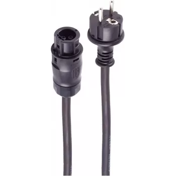 SHIVERPEAKS PV Power Feed-in Cable BC01 to CEE 7/7 Schuko, 5 m, 16 A, 250 V, IP67, Black BS02-40055