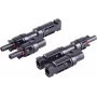 SHIVERPEAKS PV4 T-Adapter Set, 2-to-1 Branch, IP68, 1500V DC, 30A, Black (BS02-21012)