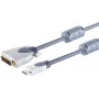 SHIVERPEAKS S/CONN HDMI to DVI-D Cable 2m, Gold-Plated Contacts, Chrome Metal Connectors, Dual Ferrite Cores, HDMI 1.3b, Full HD 1080p 77482-MHQ