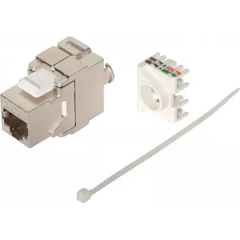 SHIVERPEAKS S/CONN maximum connectivity 10x Keystone Cat.6A Certified, 500 MHz, Die-Cast Housing, Fully Shielded – Pack of 10 (75004-10SET)