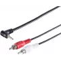 SHIVERPEAKS S/CONN maximum connectivity 3.5mm Stereo Angled Jack to 2 RCA Audio Cable, 1.5m, Gold-Plated, Double Shielded 30842