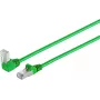 SHIVERPEAKS S/CONN maximum connectivity Cat 6 S/FTP PiMF Network Patch Cable, Angled to Straight RJ45, Green, 7.5 m (08-64063)