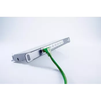 SHIVERPEAKS S/CONN maximum connectivity Cat 6 S/FTP PIMF Network Patch Cable, RJ45 Angled to Straight, Green, 20 m (08-64093)