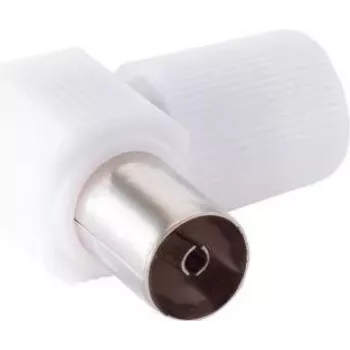 SHIVERPEAKS S/CONN maximum connectivity Coaxial Right-Angle Coupler F-Male to F-Female 75 Ohm Nickel-Plated Brass Silver (82023)