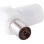 SHIVERPEAKS S/CONN maximum connectivity Coaxial Right-Angle Coupler F-Male to F-Female 75 Ohm Nickel-Plated Brass Silver (82023)