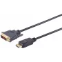 SHIVERPEAKS S/CONN maximum connectivity DisplayPort to DVI-D Cable, 20-pin DP Male to 24+1 DVI-D Male, Gold-Plated Contacts, 7.5 m, Black 77497-1