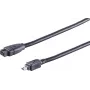 SHIVERPEAKS S CONN maximum connectivity FireWire Cable, IEEE 1394B 9-pin Male to IEEE 1394A 4-pin Male, 1.8 m, Black 77312