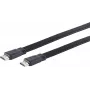 ShiverPeaks S/CONN maximum connectivity Flat HDMI Cable, HDMI Type A Male to HDMI Type A Male, Gold-Plated Contacts, 4K Ultra HD, 3D, HEAC, 3.0 m, Black 77473-FLAT