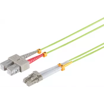 SHIVERPEAKS S/CONN maximum connectivity OM5 LC/SC Duplex Multimode Fiber Patch Cable, 50/125µm, Lime Green, 5m 07-530515