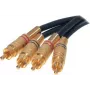 SHIVERPEAKS S/CONN maximum connectivity RCA Audio Cable, 2x RCA Male to 2x RCA Male, Gold-Plated Metal Connectors, 5.0 m, Black 40225