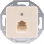 SHIVERPEAKS S/CONN maximum connectivity UAE RJ45 Wall Outlet 1x8 Flush-Mounted with Central Plate and Metal Mounting Ring, Pure White 74221-1-50-UNI
