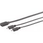 SHIVERPEAKS S/CONN maximum connectivity USB-C Female to 2x USB Micro-B Male Y-Splitter Adapter Cable, USB 2.0, 0.3m, Black 13-20021