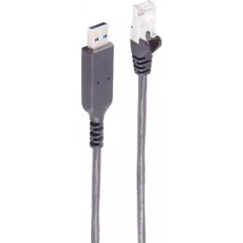 SHIVERPEAKS USB-A to RJ45 Gigabit Ethernet Adapter Cable, 2m, Black BS13-52035